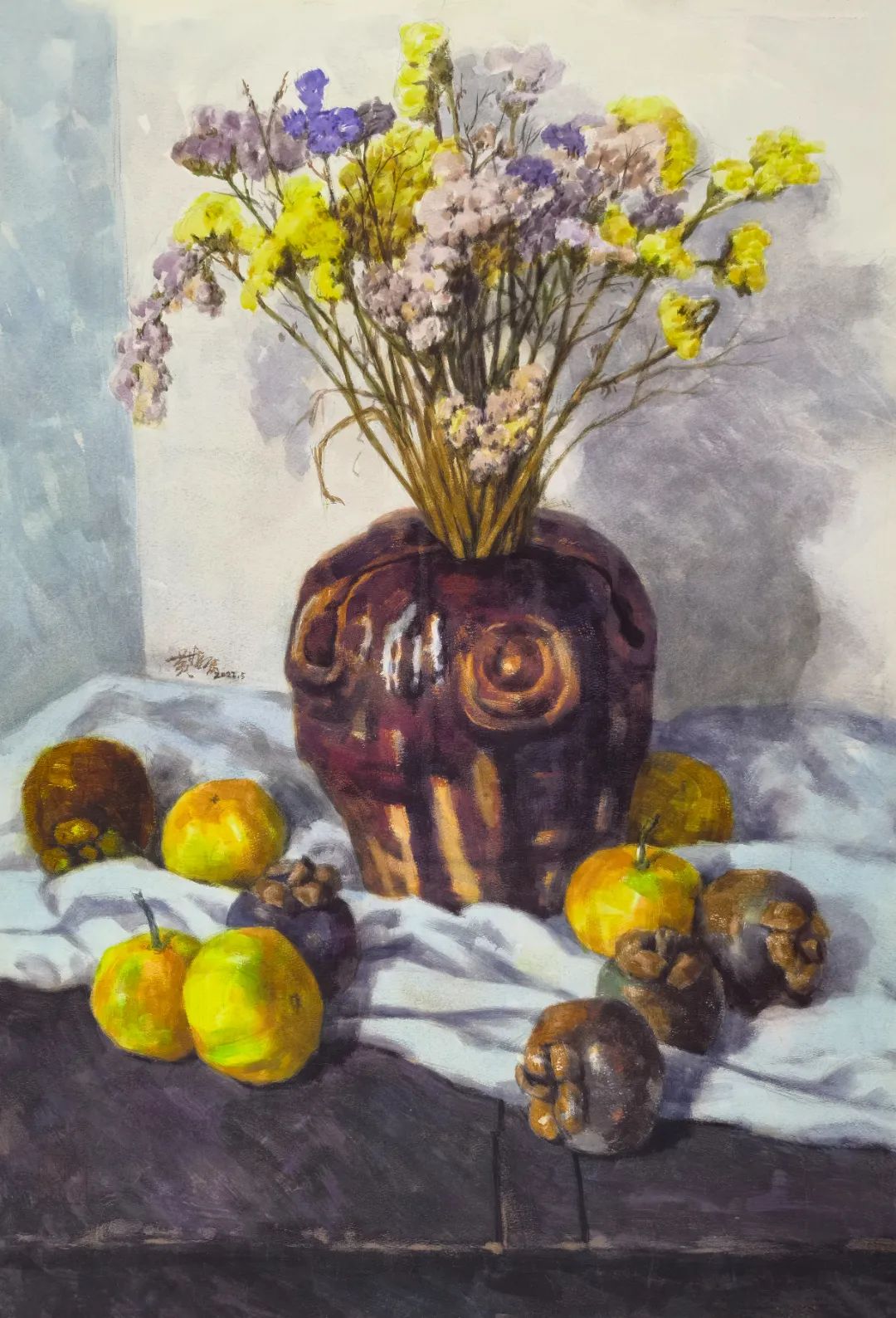 5、三等奖 黄海宏《干花余香》54X79cm.jpg 图片
