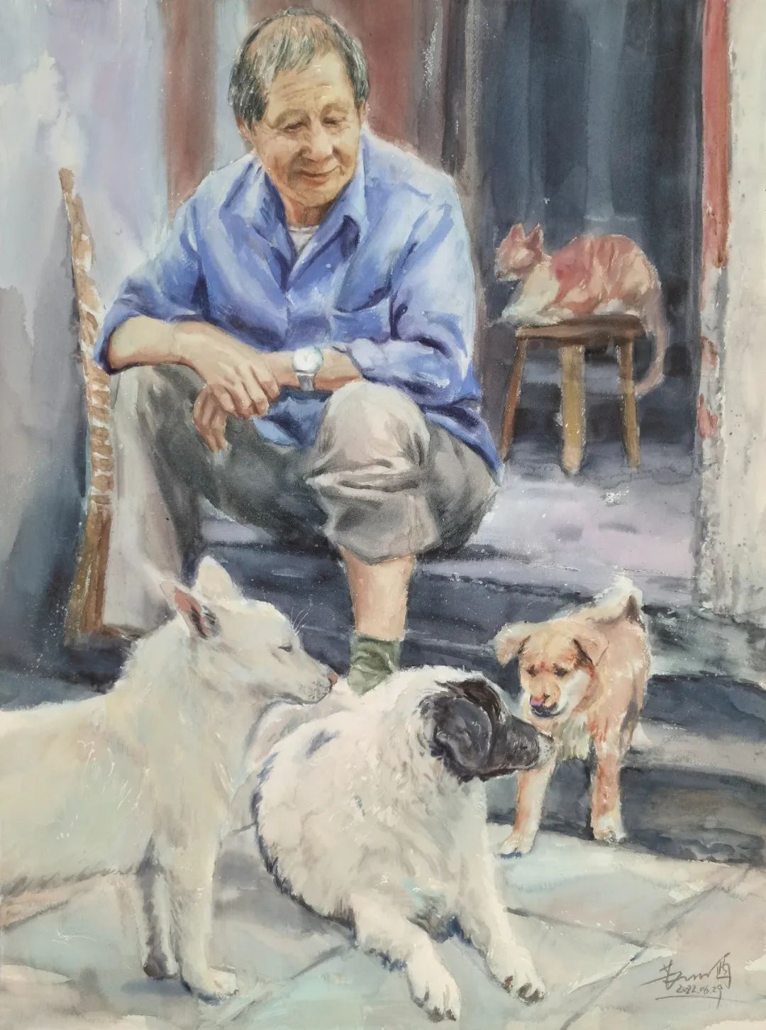 10、优秀奖 苏小西《幸福时光》78x57cm.jpg 图片