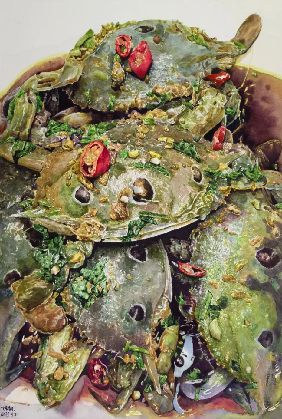 4、三等奖 陈凯《腥鲜》54x78cm.JPG 图片
