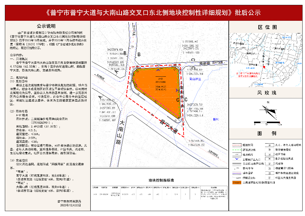《普宁大道与大南山路交叉口东北侧地块控制性详细规划》批后公示.jpg