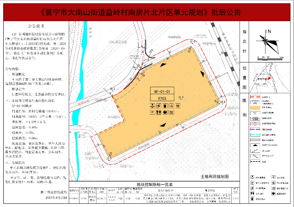 《普宁市大南山街道益岭村南房片北片区单元规划》批后公告.jpg