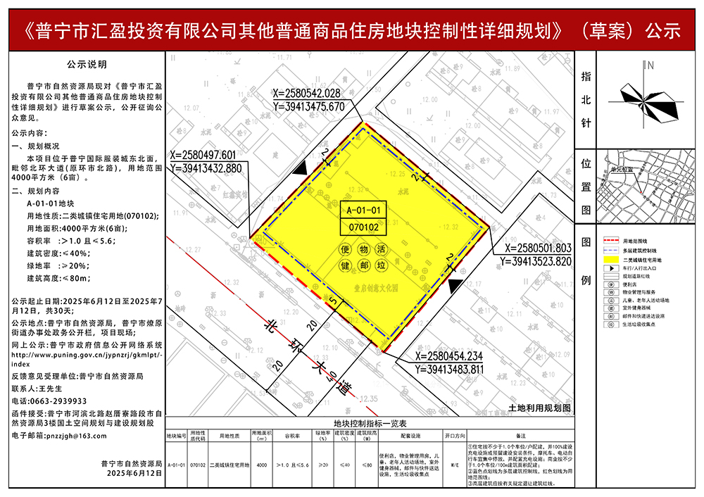 《普宁市汇盈投资有限公司其他普通商品住房地块控制性详细规划》（草案）公示 - 副本.jpg