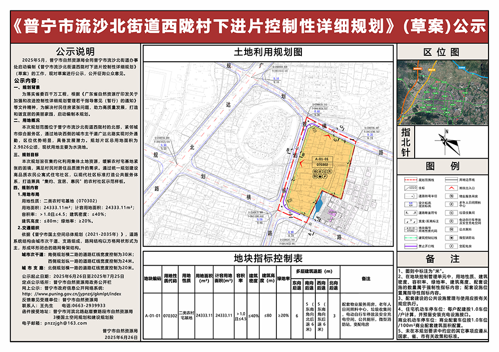 《普宁市流沙北街道西陇村下进片控制性详细规划》（草案）公示 - 副本.jpg
