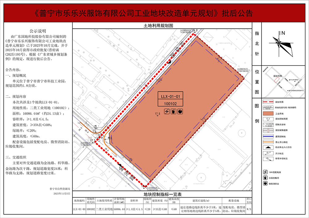 《普宁市乐乐兴服饰有限公司工业地块改造单元规划》批后公告 - 副本.jpg